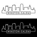 WinstonÃ¢â¬âSalem skyline. Linear style.